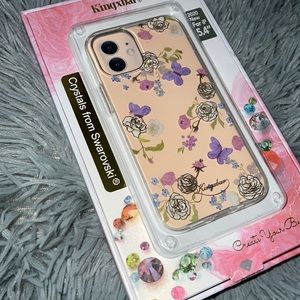 Kingxbar Pink iPhone 12 Mini Case Cover 5.4” Crystals